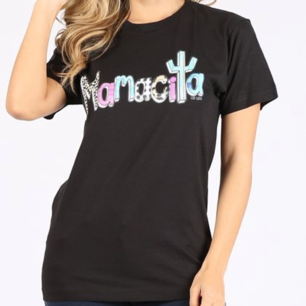 Basic Short Sleeve Tee/ Crew Neck  “Mamacita”